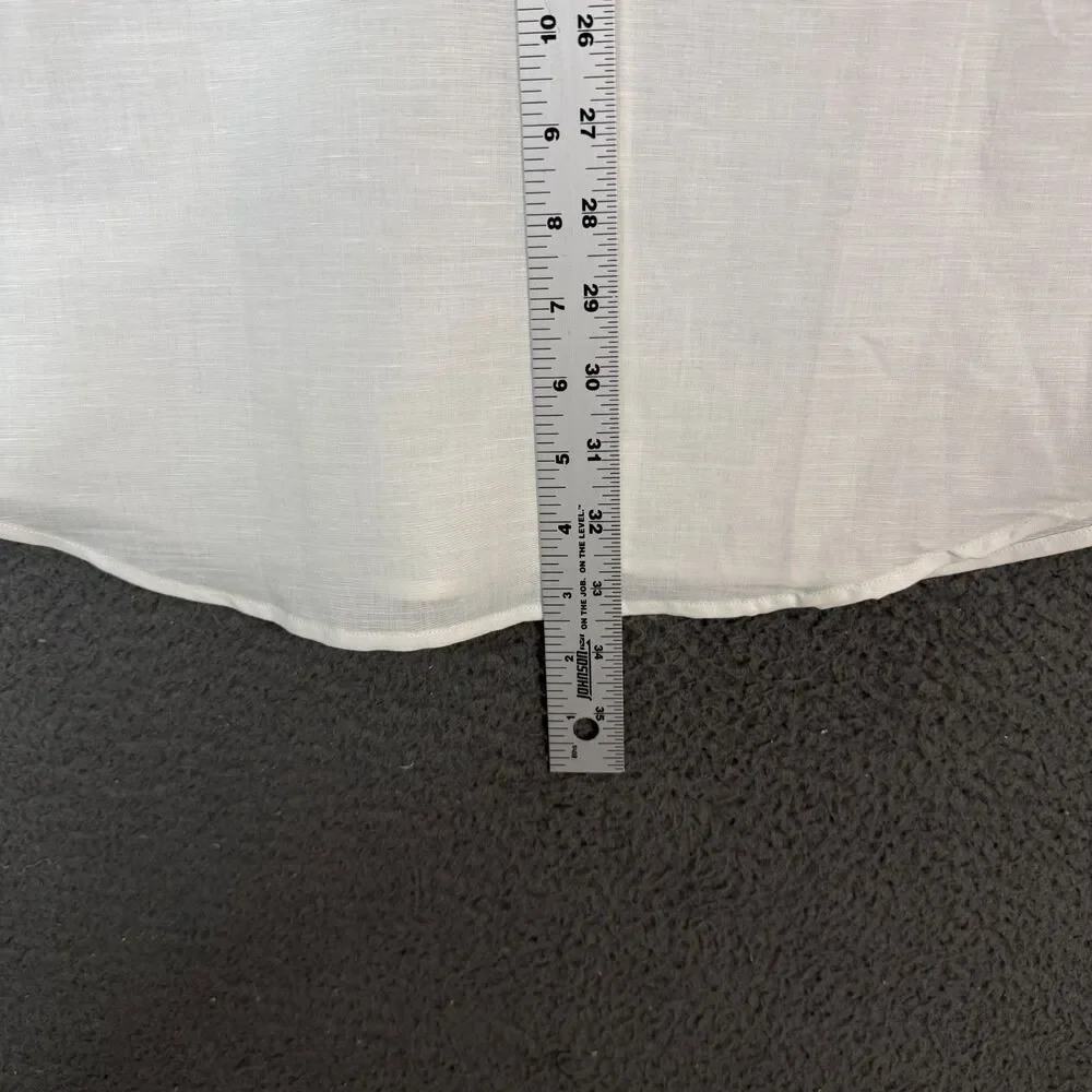 Vtg Banana Republic Shirt Mens XL White Linen Blend Button Up Lightweight